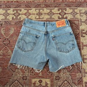 Levi’s Cut Off 32x30 Orange Tab High Waisted Denim Shorts